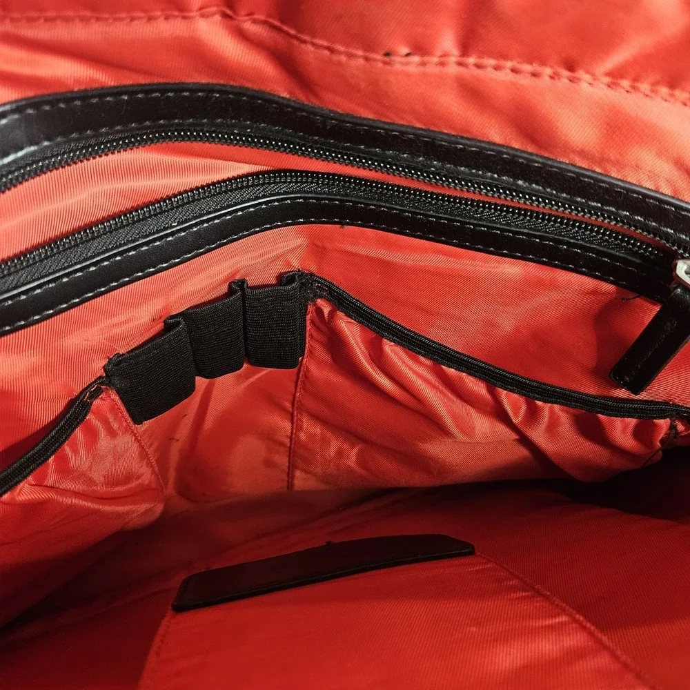 Kailo‎ Chic Laptop Bag Case Purse Black With Red Lining Office Professional